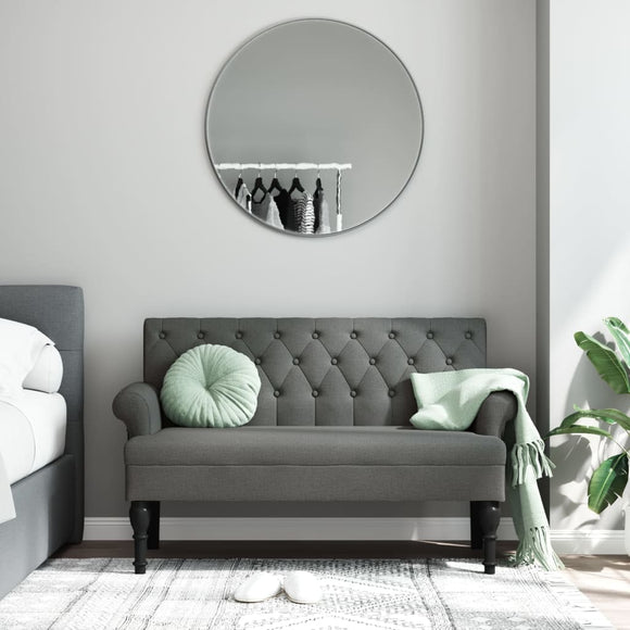 NNEVL Bench with Backrest Dark Grey 120x62x75.5 cm Fabric