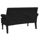 NNEVL Bench with Backrest Black 120x62x75.5 cm Fabric