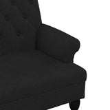 NNEVL Bench with Backrest Black 120x62x75.5 cm Fabric