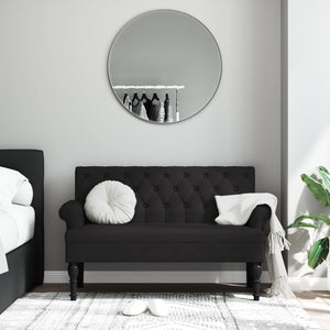 NNEVL Bench with Backrest Black 120x62x75.5 cm Fabric