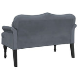 NNEVL Bench with Cushions Dark Grey 120.5x65x75 cm Velvet