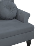 NNEVL Bench with Cushions Dark Grey 120.5x65x75 cm Velvet