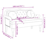 NNEVL Bench with Cushions Dark Grey 120.5x65x75 cm Velvet