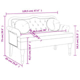 NNEVL Bench with Cushions Brown 120.5x65x75 cm Faux Suede Leather