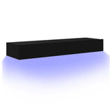 NNEVL TV Cabinets with LED Lights 2 pcs Black 60x35x15.5 cm
