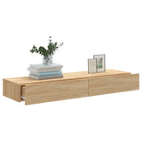 NNEVL TV Cabinets with LED Lights 2 pcs Sonoma Oak 60x35x15.5 cm