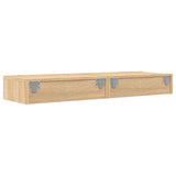 NNEVL TV Cabinets with LED Lights 2 pcs Sonoma Oak 60x35x15.5 cm