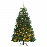 NNEVL Artificial Hinged Christmas Tree with 300 LEDs & Ball Set 210 cm