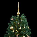 NNEVL Artificial Hinged Christmas Tree with 300 LEDs & Ball Set 210 cm