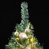 NNEVL Artificial Christmas Tree with 300 LEDs&Ball Set&Flocked Snow 180 cm