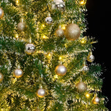 NNEVL Artificial Christmas Tree with 300 LEDs&Ball Set&Flocked Snow 180 cm