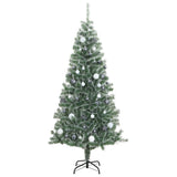 NNEVL Artificial Christmas Tree with 300 LEDs&Ball Set&Flocked Snow 210 cm