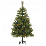 NNEVL Artificial Hinged Christmas Tree with 150 LEDs & Ball Set 120 cm