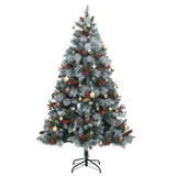 NNEVL Artificial Hinged Christmas Tree with 300 LEDs & Ball Set 180 cm