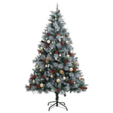 NNEVL Artificial Hinged Christmas Tree with 300 LEDs & Ball Set 180 cm