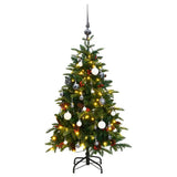 NNEVL Artificial Hinged Christmas Tree with 150 LEDs & Ball Set 150 cm