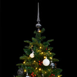 NNEVL Artificial Hinged Christmas Tree with 150 LEDs & Ball Set 150 cm