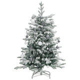 NNEVL Artificial Hinged Christmas Tree with 150 LEDs & Ball Set 150 cm
