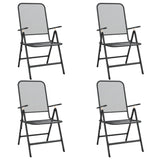 NNEVL 5 Piece Garden Dining Set Anthracite Metal Mesh