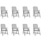 NNEVL 9 Piece Garden Dining Set Anthracite Metal Mesh
