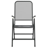 NNEVL 9 Piece Garden Dining Set Anthracite Metal Mesh