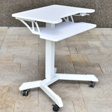 NNETM Height Adjustable Mobile Standing Desk with Keyboard Tray