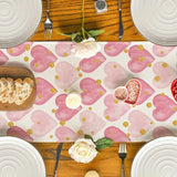 NNETM Golden Love Linen Table Runner