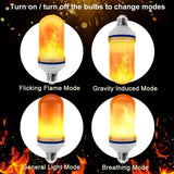 NNETM Twinkling Yuletide Flames: 4pc LED Christmas Light Bulb Set