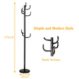 NNECW Metal Coat Rack Stand with 8 Hooks for Hats & Scarves & Handbags
