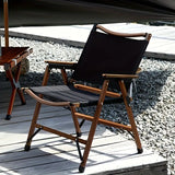 NNETM Foldable Wooden Camping Chair - Beech Black