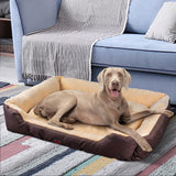 NNEIDS Pet Bed Mattress Dog Cat Pad Mat Cushion Soft Winter Warm Large Brown