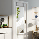 NNECW Wall Mounted Dressing Mirror with Hanging Hooks for Bedroom White