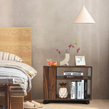 NNECW 3-tier Side Table with Storage Shelf for Living Room