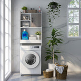NNECW 4-Tier Toilet Storage Rack Cabinet for Bathroom Laundry Balcony
