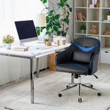 NNECW Adjustable Swivel Office Armchair with Massaging Cushion for Office Blue