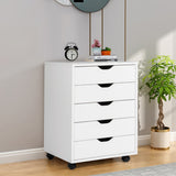 NNECW Chest of Drawers with 4 Swivel Wheels for Home and Office