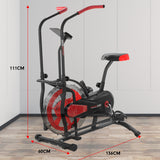 NNEDPE Powertrain Air Resistance Fan Exercise Bike for Cardio - Red