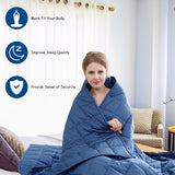 NNECW 9 kg Luxury Cooling Weighted Blanket for Quality Sleep-Blue