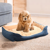 NNEIDS Pet Bed Mattress Dog Cat Pad Mat Puppy Cushion Soft Warm Washable L Blue