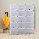 NNEIDS Cube Cabinet Shoe Storage Cabinet Organiser Shelf Stackable DIY 10 Tier 3 Column