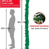 NNETM Snow Flocked Christmas Garland: Winter Frosted Pine for Festive Decor