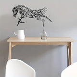 NNETM Iron Horse Branch Wall Decoration - Elegant Metal Animal Silhouette Craft