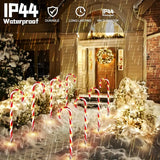 NNETM Set of 5 Solar-Powered Candy Cane Pathway Lights