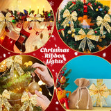 NNETM Christmas Ribbon Fairy Lights - Golden Garland