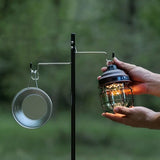 NNETM Portable Folding Lamp Pole - Lightweight Collapsible Aluminum Lantern Stand