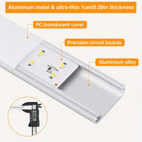NNETM Premium Silvery 50cm LED Motion Sensor Cabinet Light - Wireless Rechargeable Closet Lighting