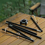 NNETM Portable Folding Lamp Pole - Lightweight Collapsible Aluminum Lantern Stand