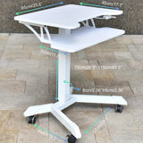 NNETM Height Adjustable Mobile Standing Desk with Keyboard Tray