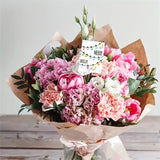 NNETM 50-Piece Heart-Shaped Plastic Flower Card Holders