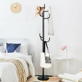NNECW Metal Coat Rack Stand with 8 Hooks for Hats & Scarves & Handbags